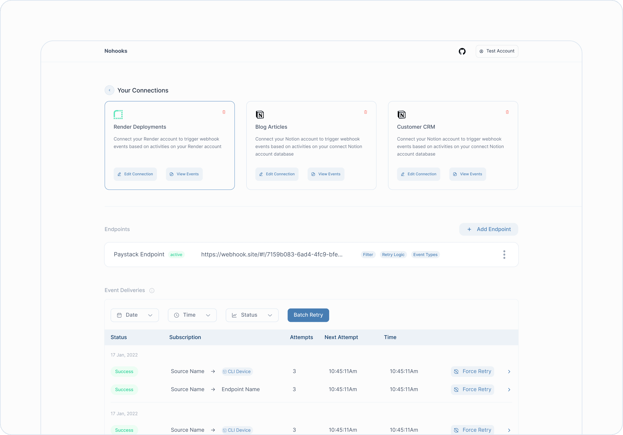 Nohooks Event Log